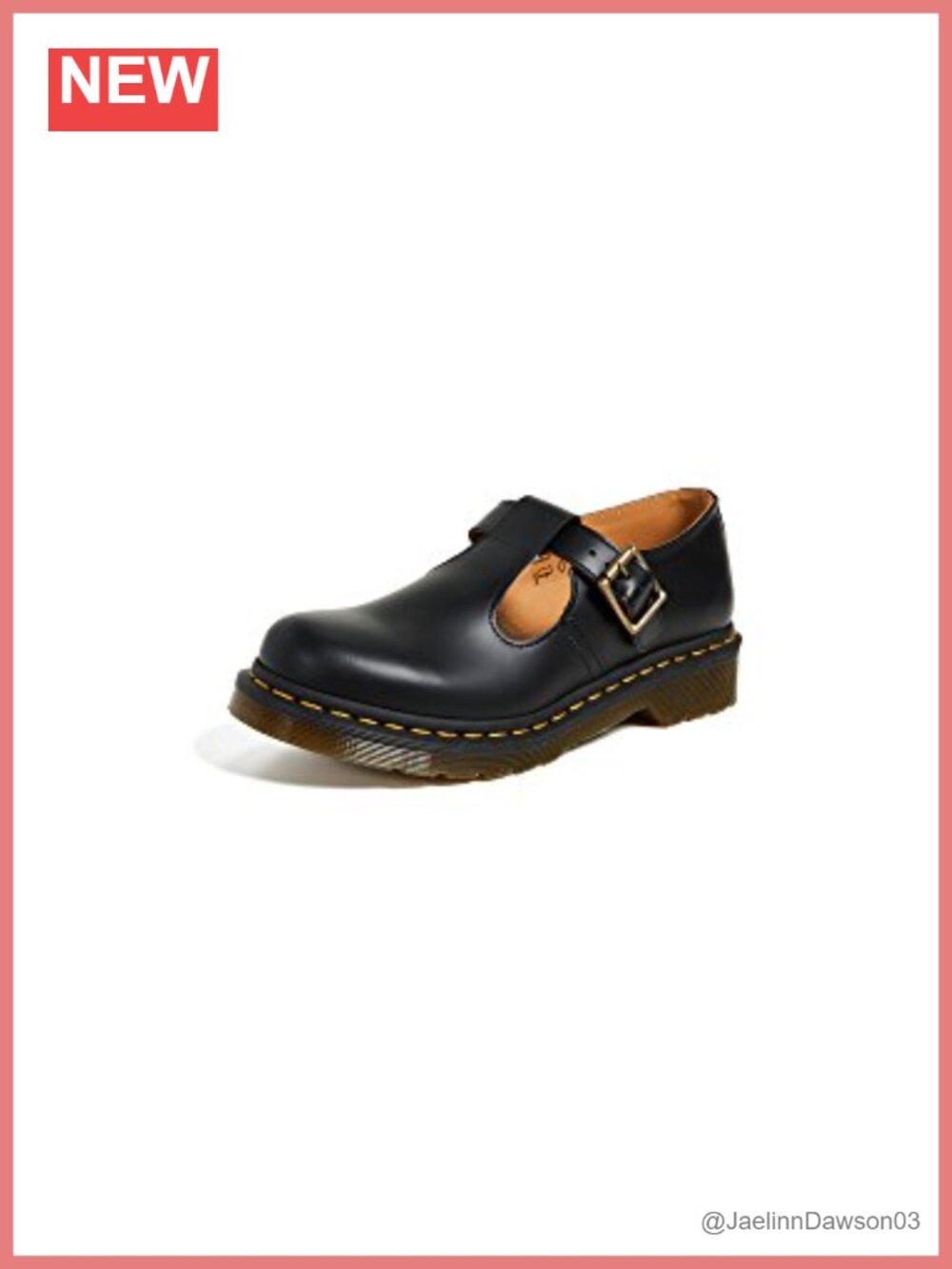 Dr. Martens Polley Leather Mary Jane Flats Slip Resistant Buckle Loafers